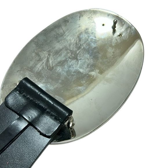 Gucci Belt 80-32 - Black Silver And Gold Leather - Picture 6 of 6